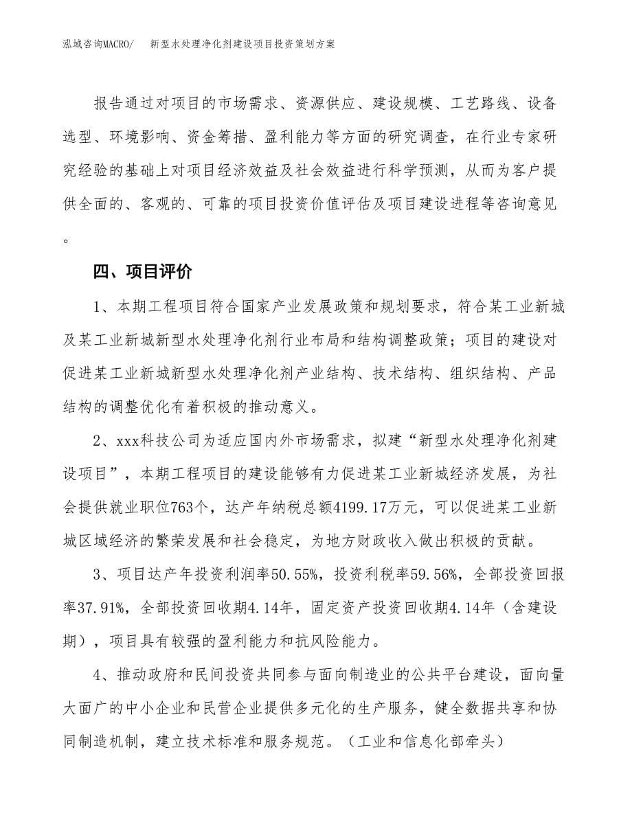 新型水处理净化剂建设项目投资策划方案.docx_第5页