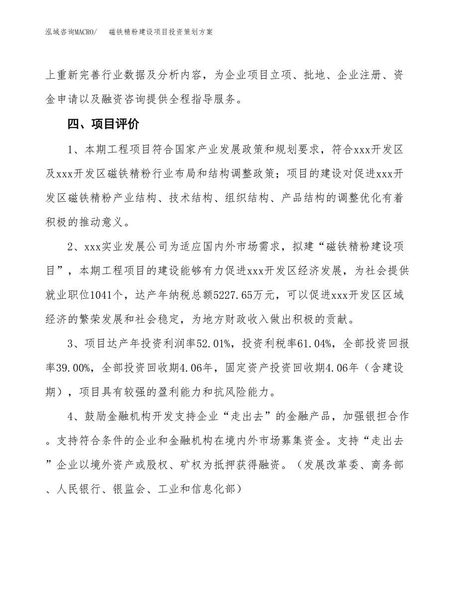 磁铁精粉建设项目投资策划方案.docx_第5页