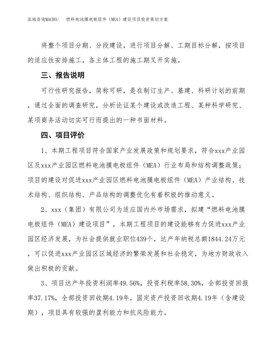 燃料电池膜电极组件（MEA）建设项目投资策划方案.docx_第5页