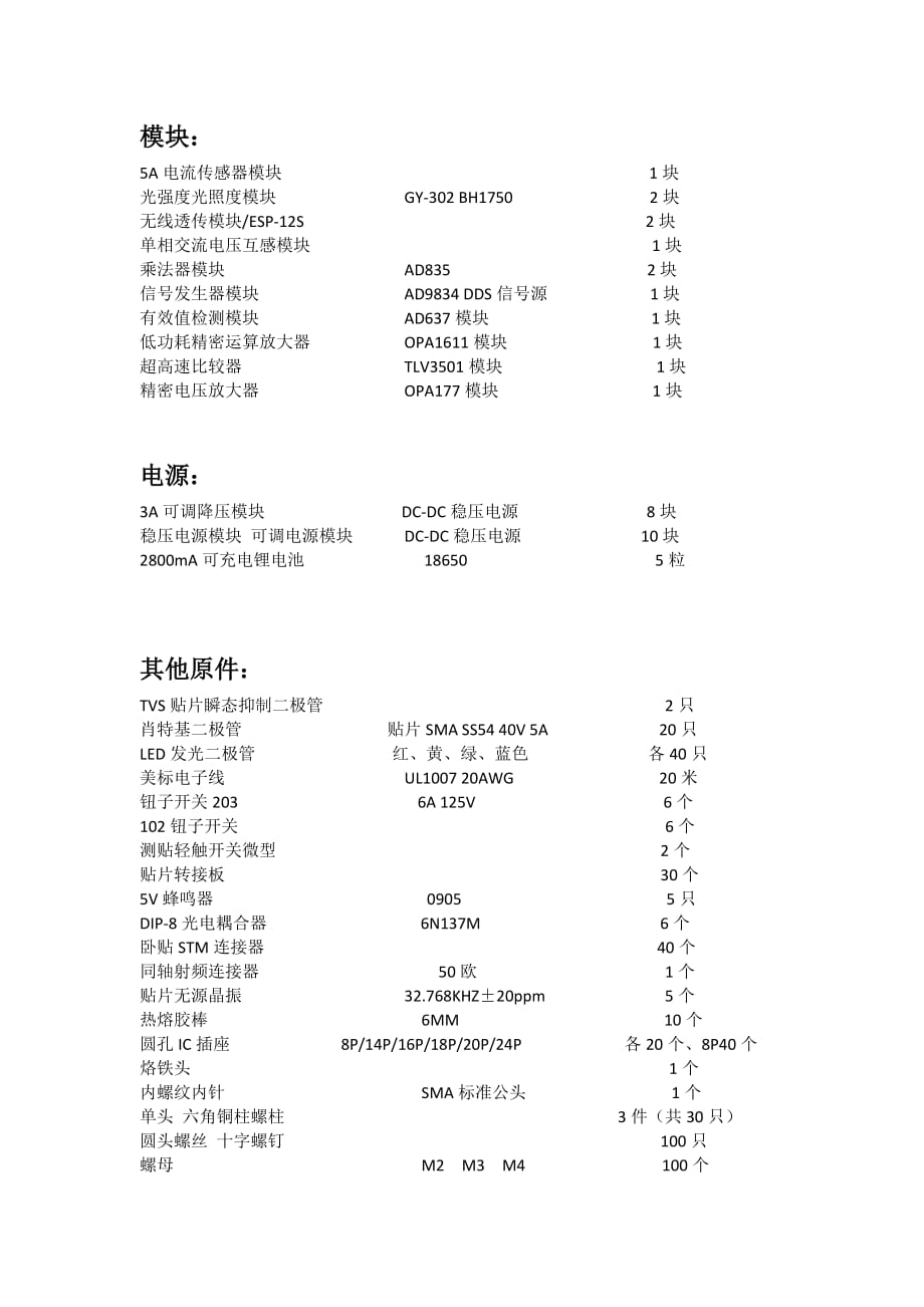 2017年电赛模块需要准备模块原件整理_第2页