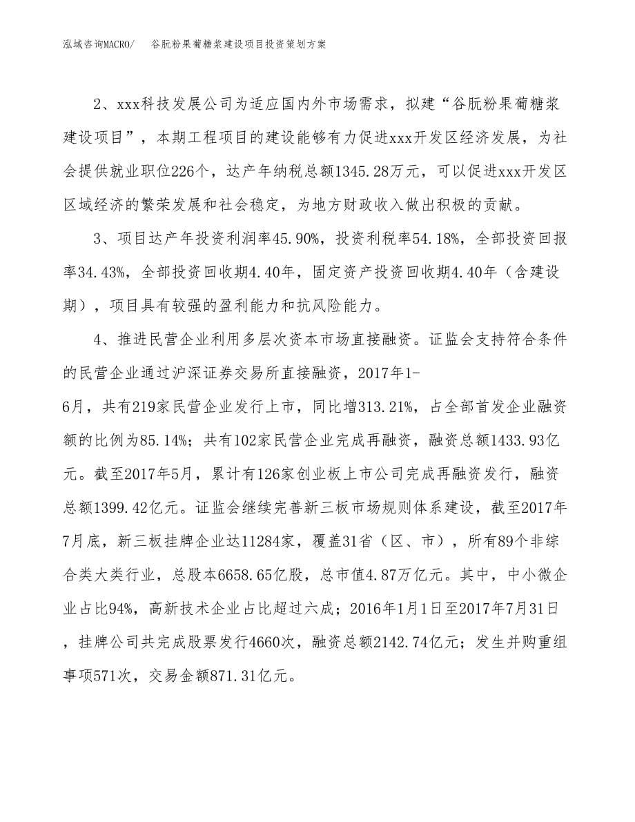 谷朊粉果葡糖浆建设项目投资策划方案.docx_第5页