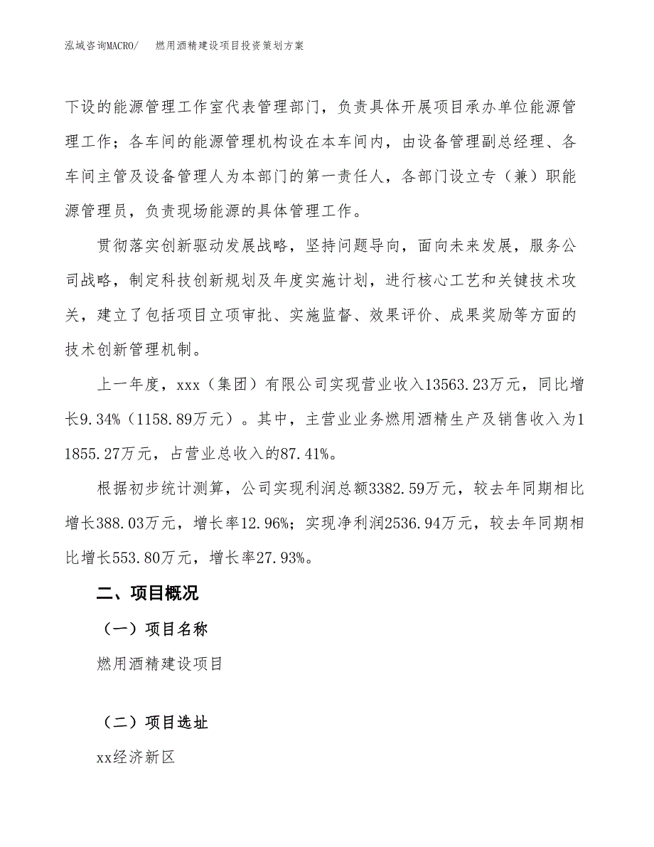 燃用酒精建设项目投资策划方案.docx_第2页