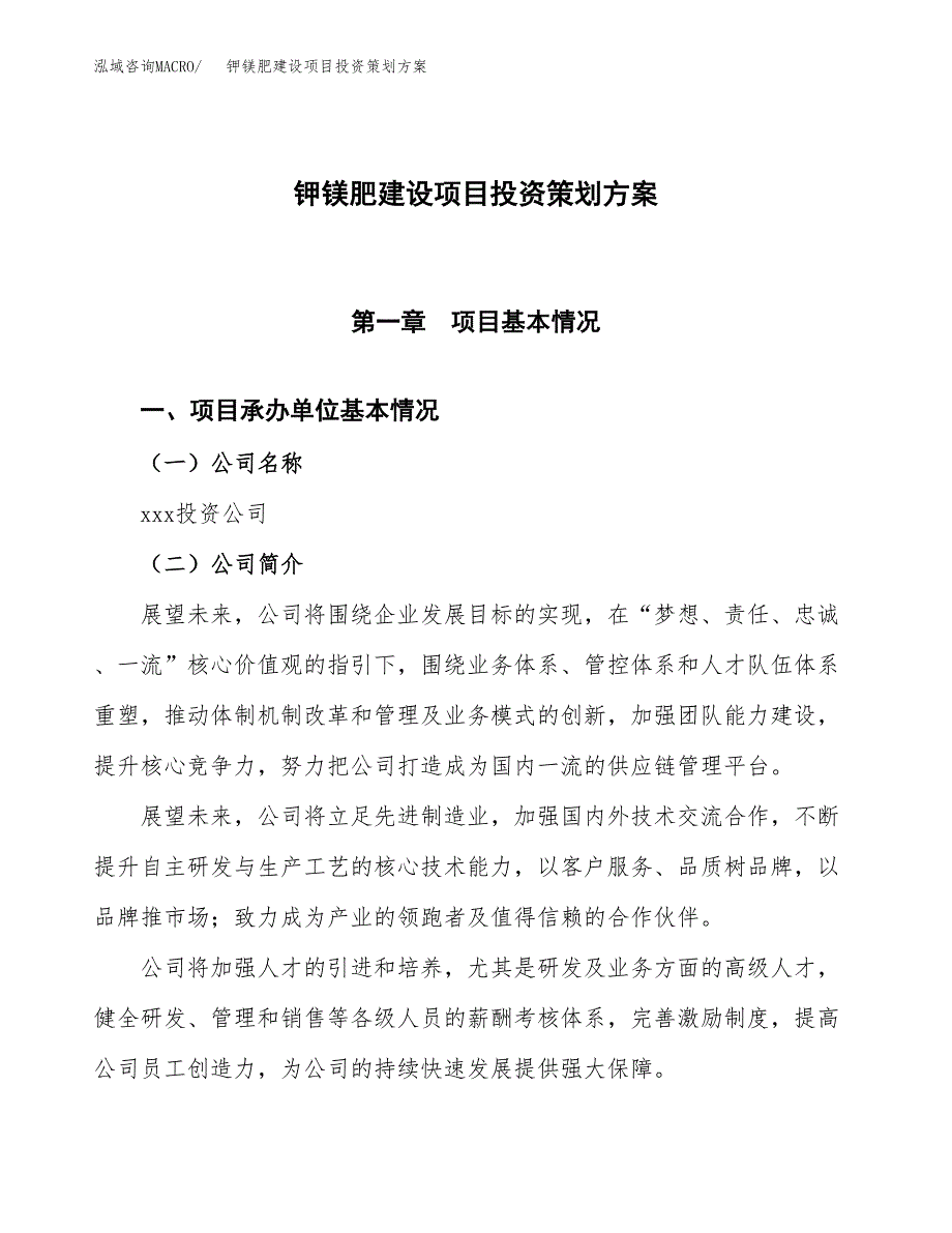 混甲胺建设项目投资策划方案.docx_第1页