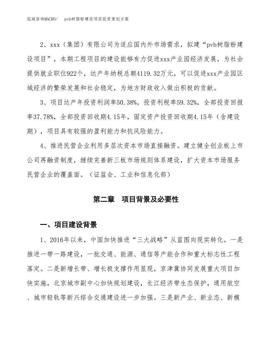 pvb树脂粉建设项目投资策划方案.docx_第5页