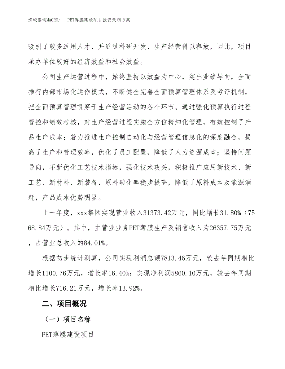 PET薄膜建设项目投资策划方案.docx_第2页