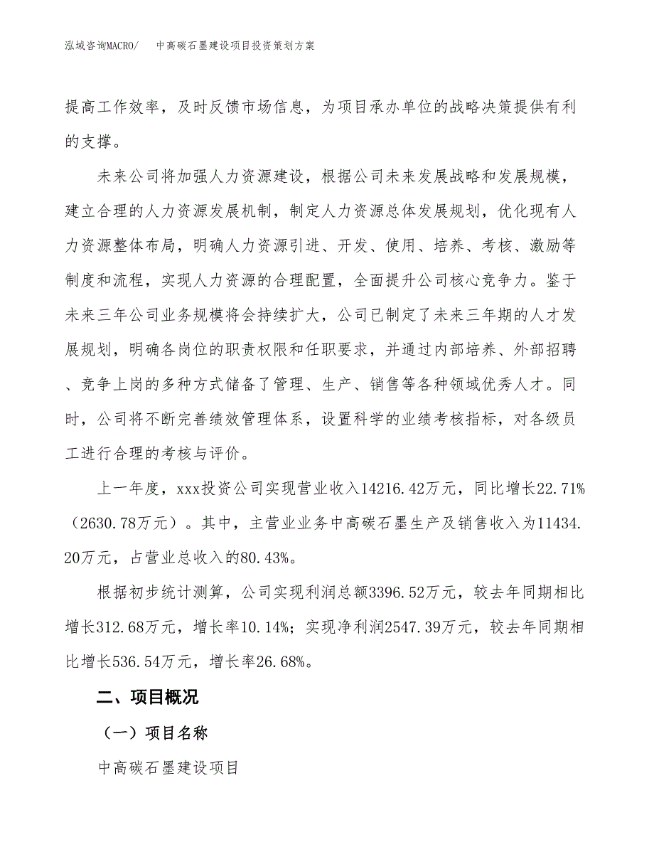 中高碳石墨建设项目投资策划方案.docx_第2页