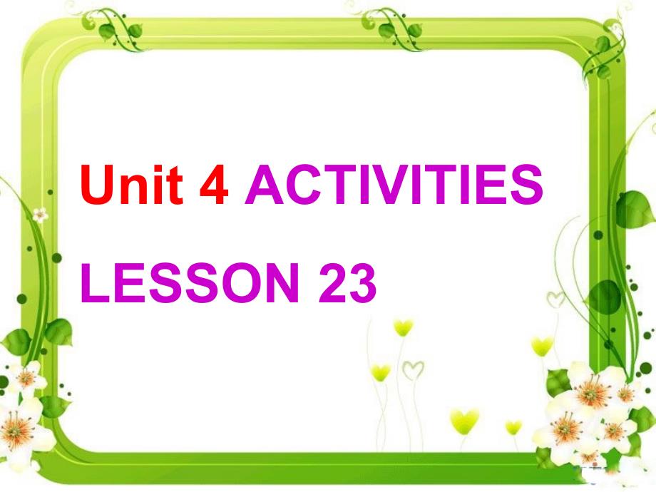 unit 4 activties lesson 23 课件_第1页