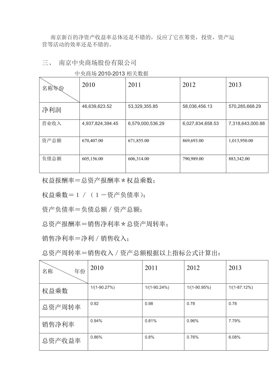 五家企业对比杜邦分析_第4页