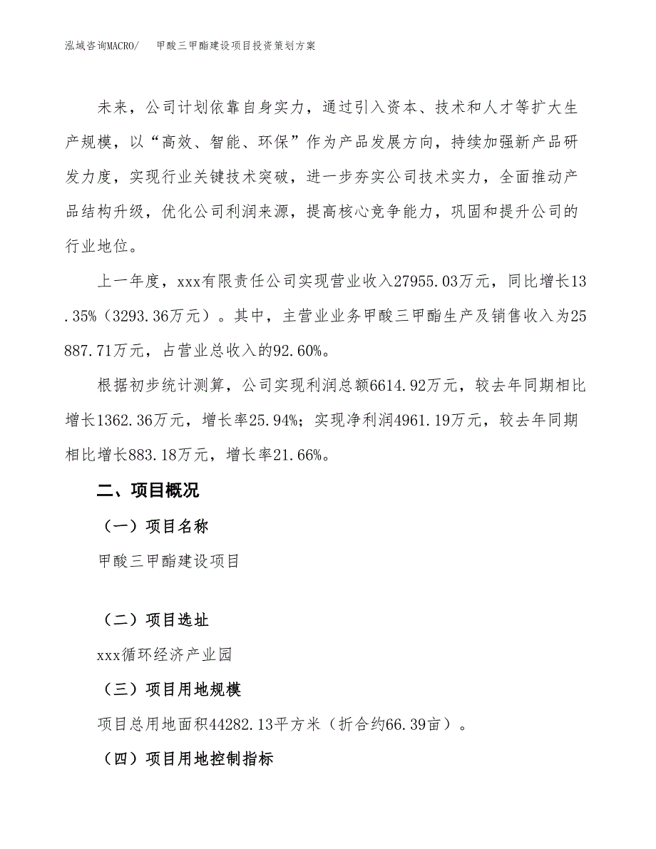 甲酸三甲酯建设项目投资策划方案.docx_第2页