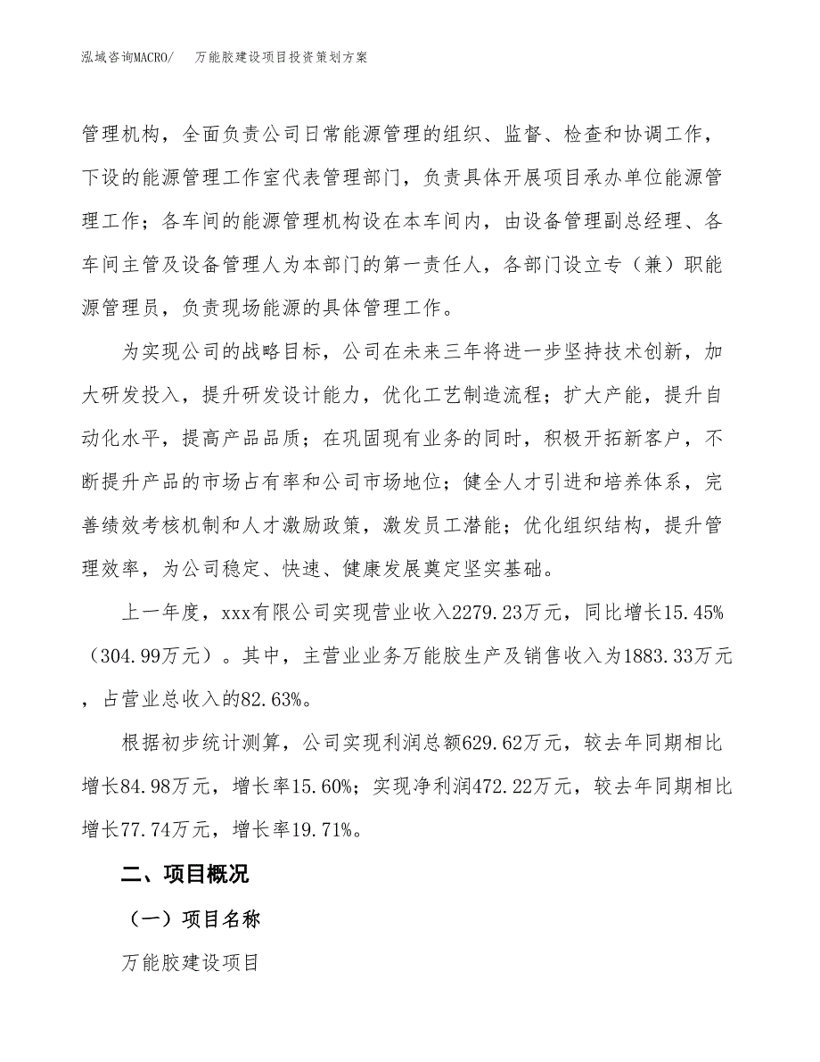 万能胶建设项目投资策划方案.docx_第2页