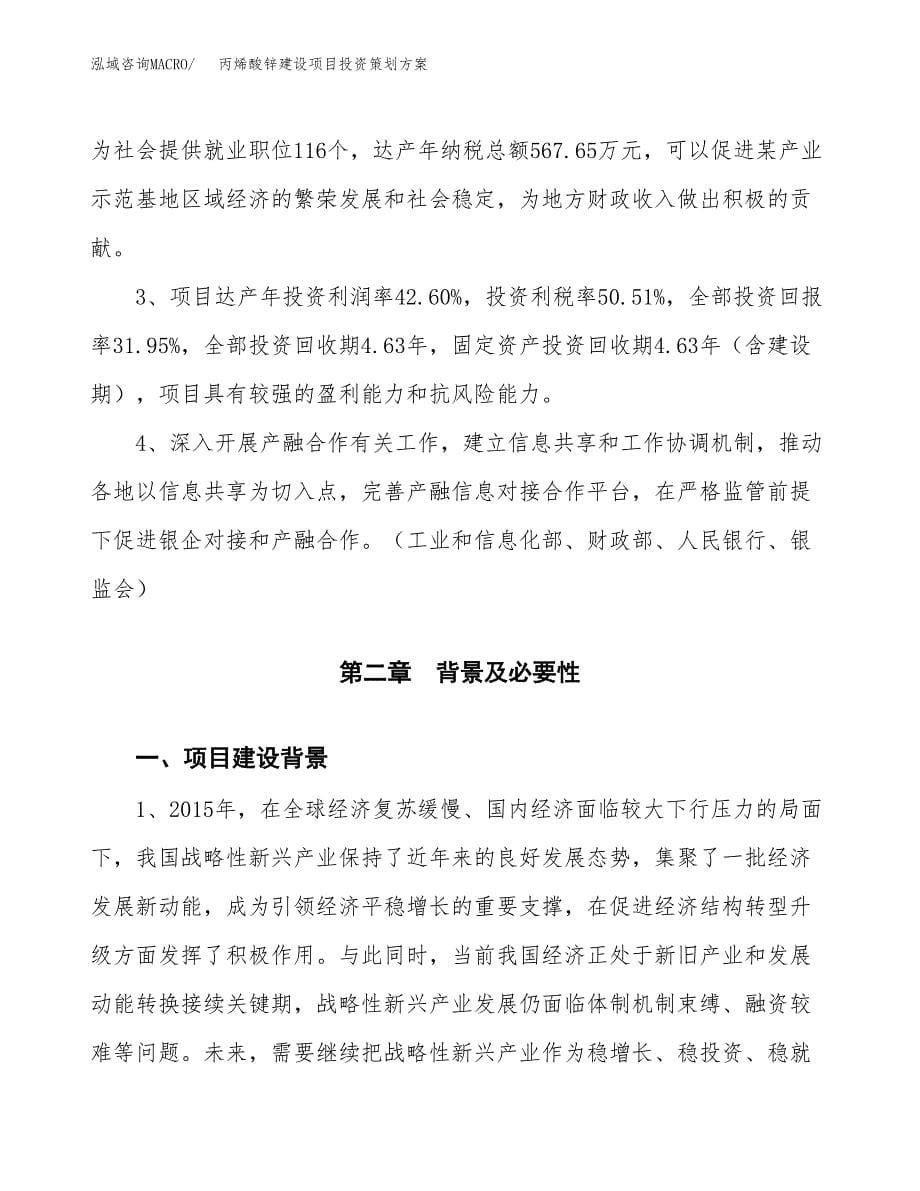 丙烯酸锌建设项目投资策划方案.docx_第5页