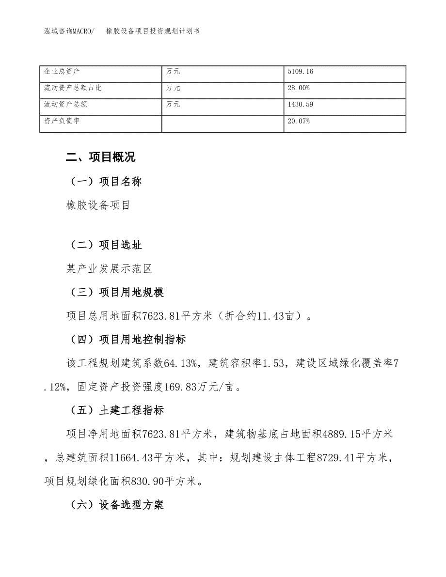 橡胶设备项目投资规划计划书.docx_第5页