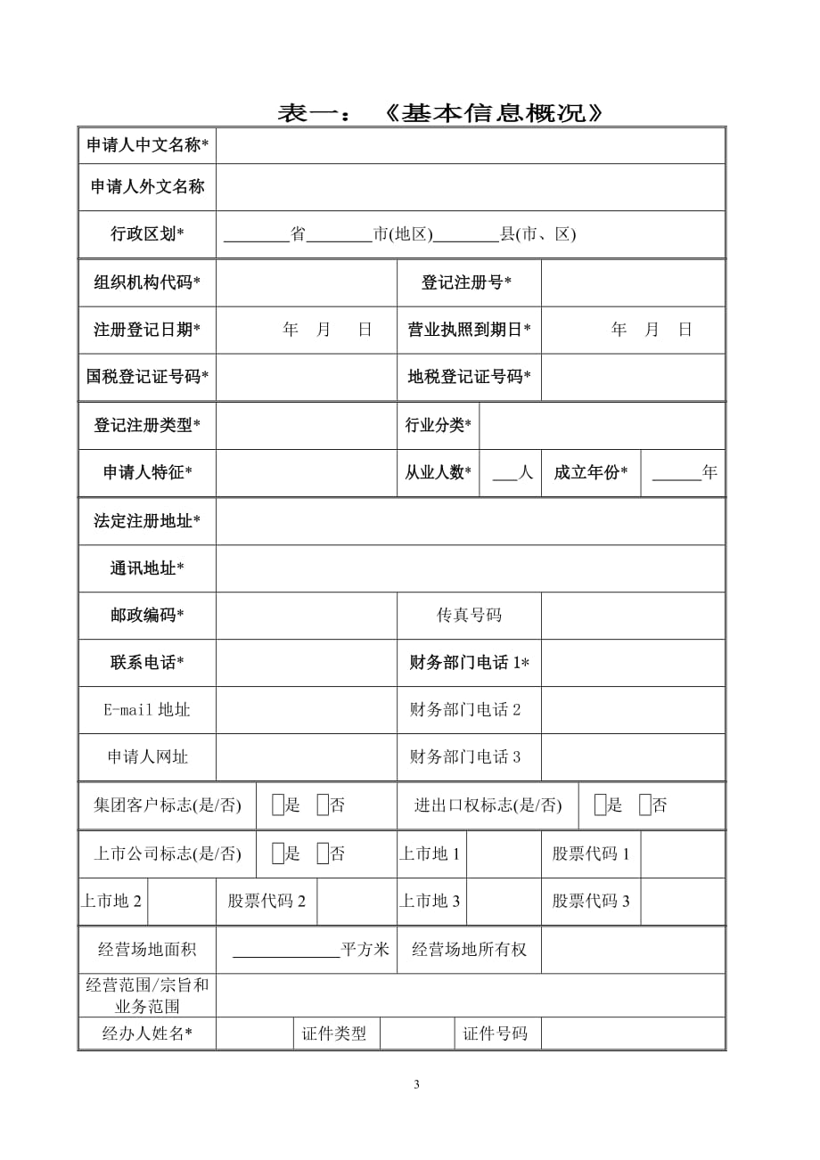 东莞市2012版-贷款卡申请资料1：贷款卡申请书_第3页