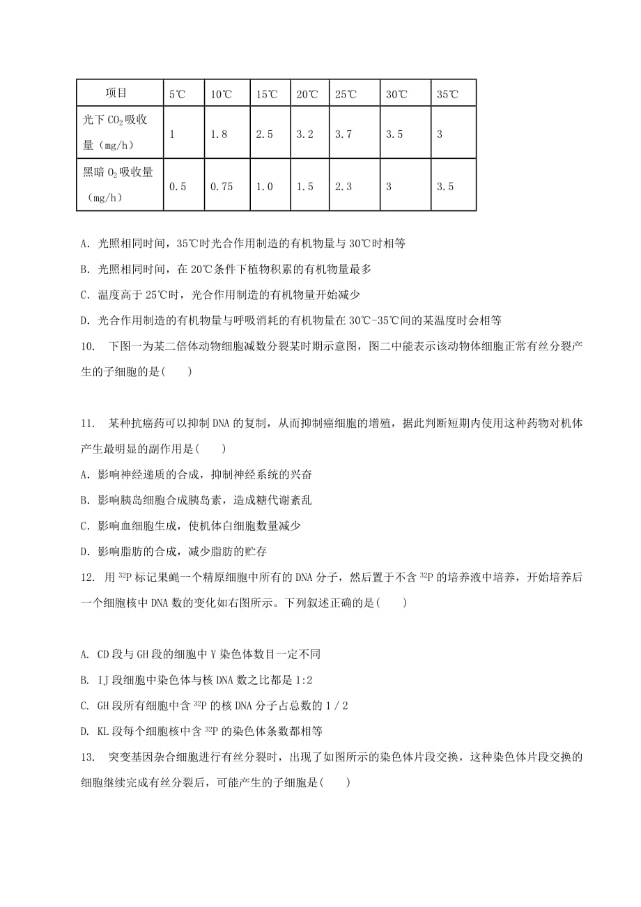 江西省、2016届高三上学期联考生物试题解析（原卷版）-1_第3页