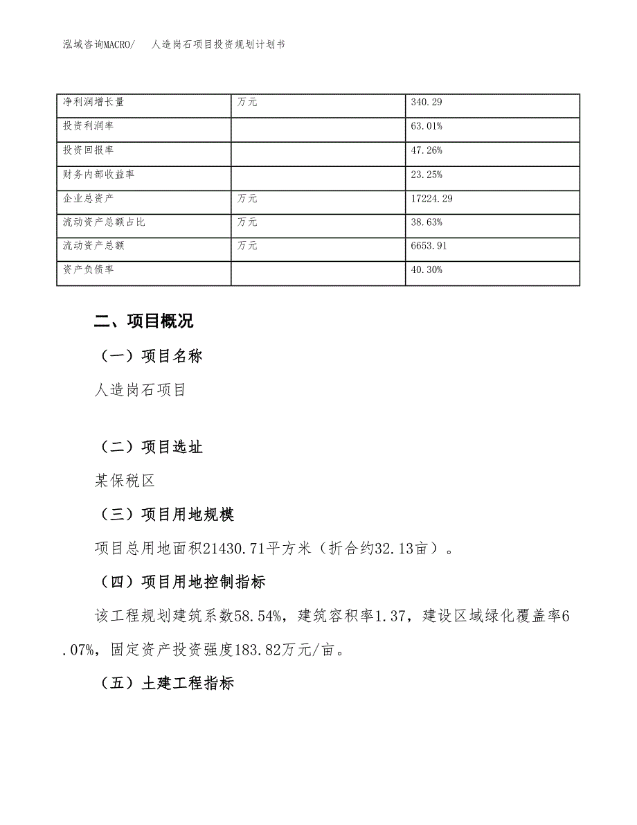 人造岗石项目投资规划计划书.docx_第4页