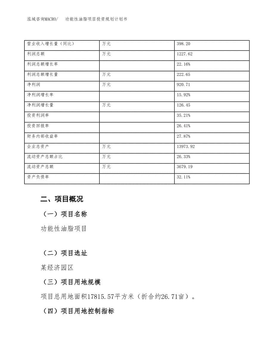 功能性油脂项目投资规划计划书.docx_第5页