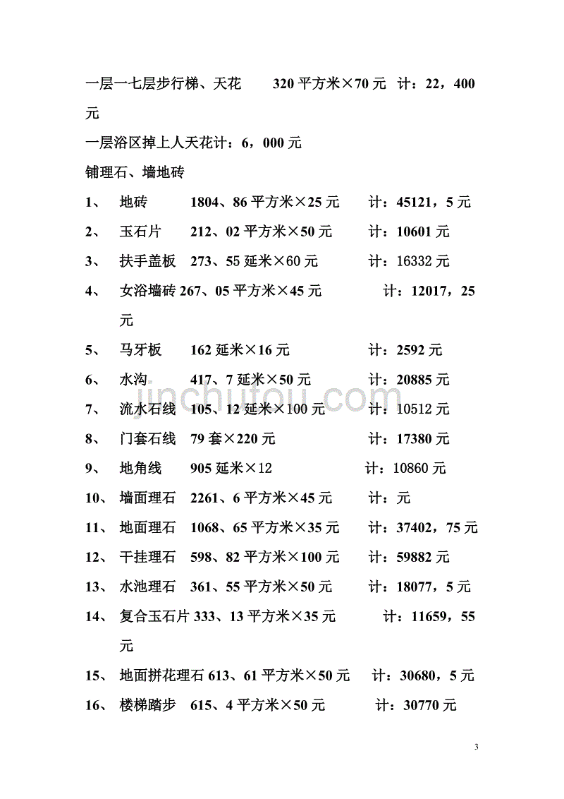 某装饰公司工作量统计表_第3页