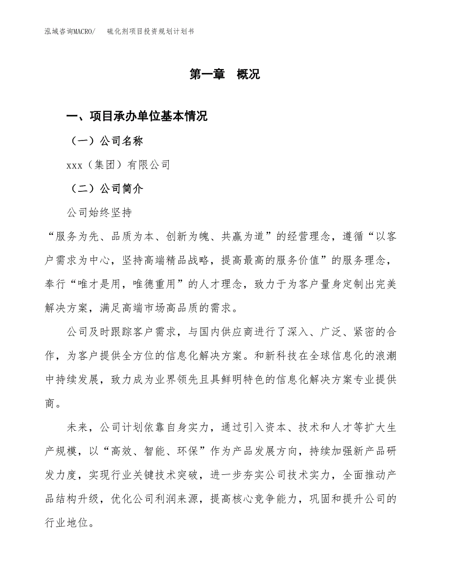 硫化剂项目投资规划计划书.docx_第2页