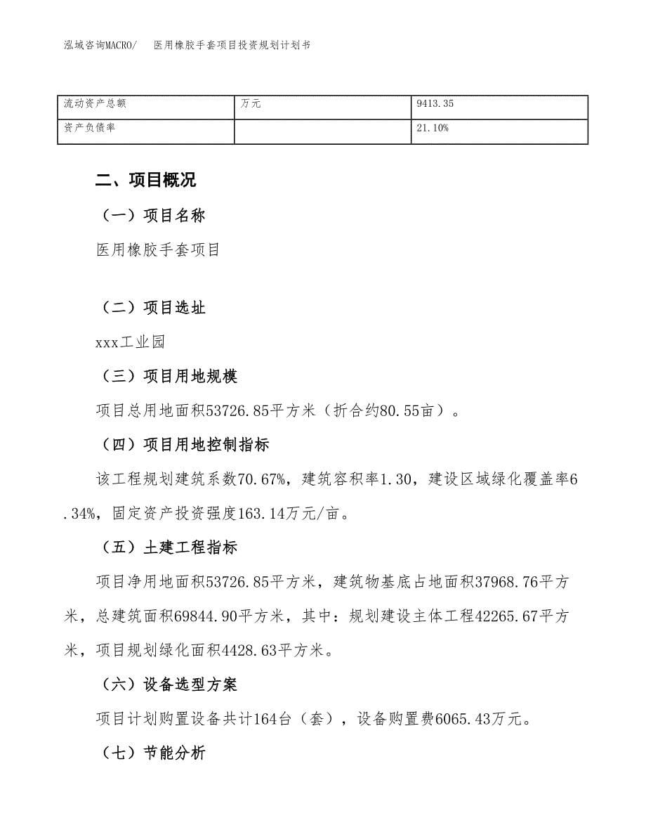 医用橡胶手套项目投资规划计划书.docx_第5页