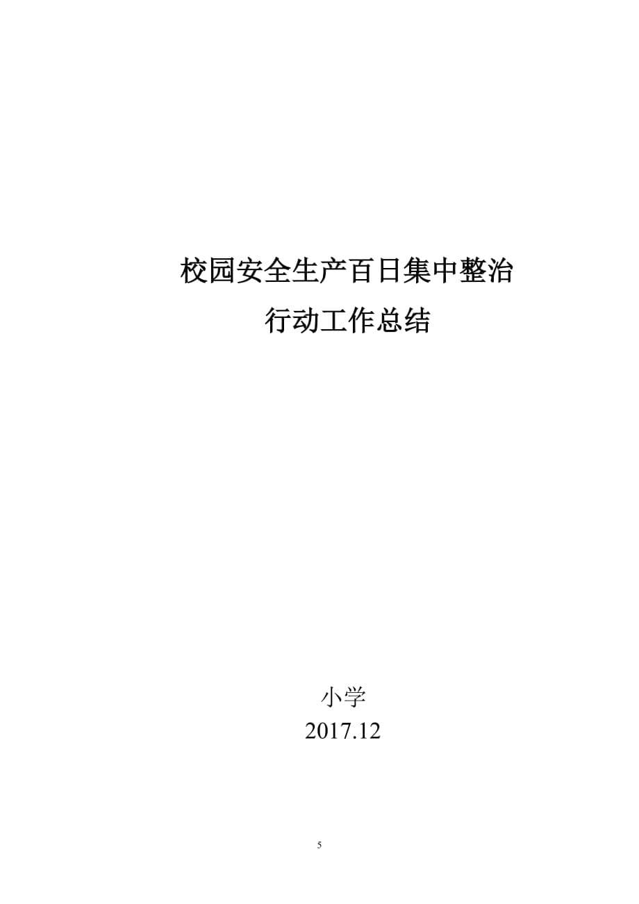 小学校园安全百日集中整治行动总结_第5页