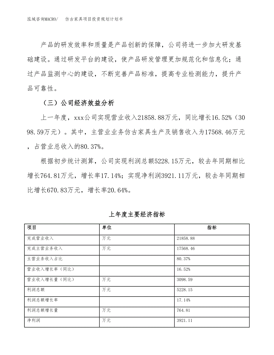 仿古家具项目投资规划计划书.docx_第3页