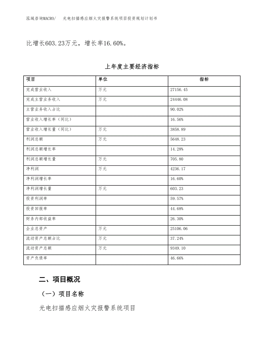 光电扫描感应烟火灾报警系统项目投资规划计划书.docx_第3页