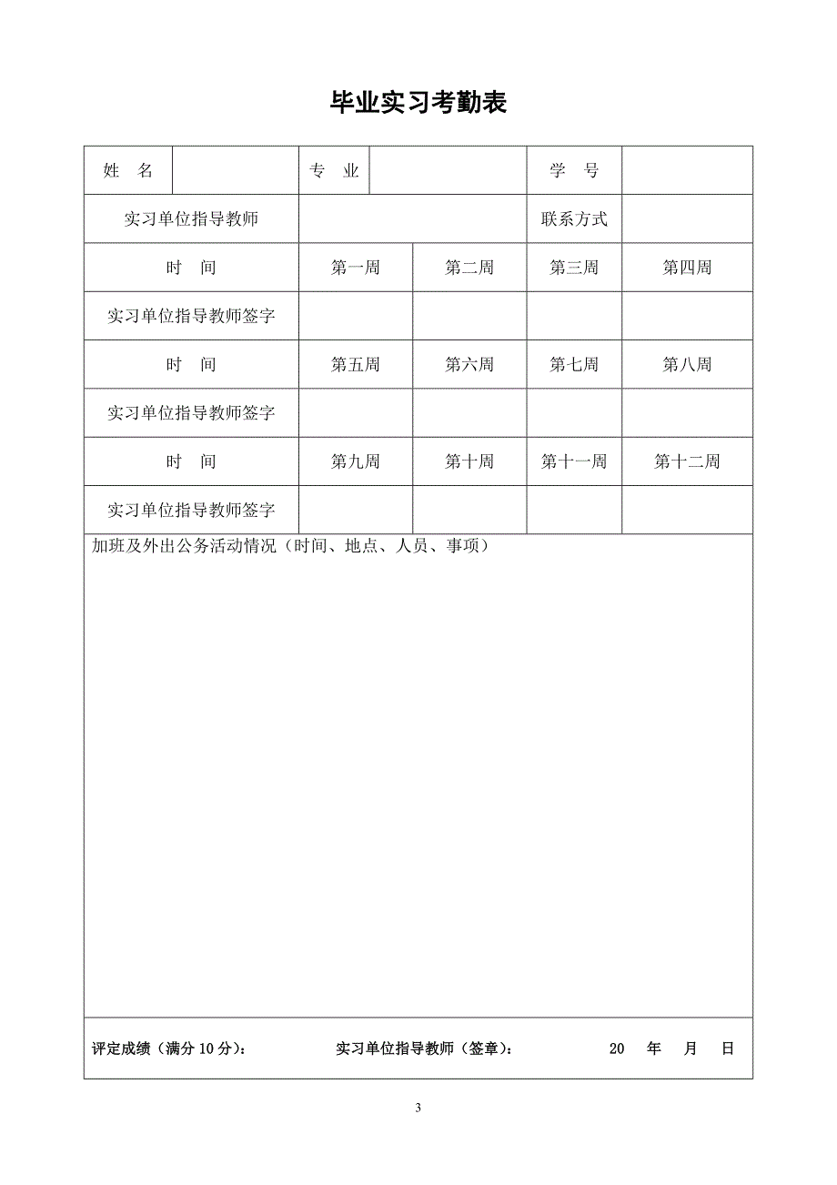 东华理工大学毕业实习工作记录_第4页