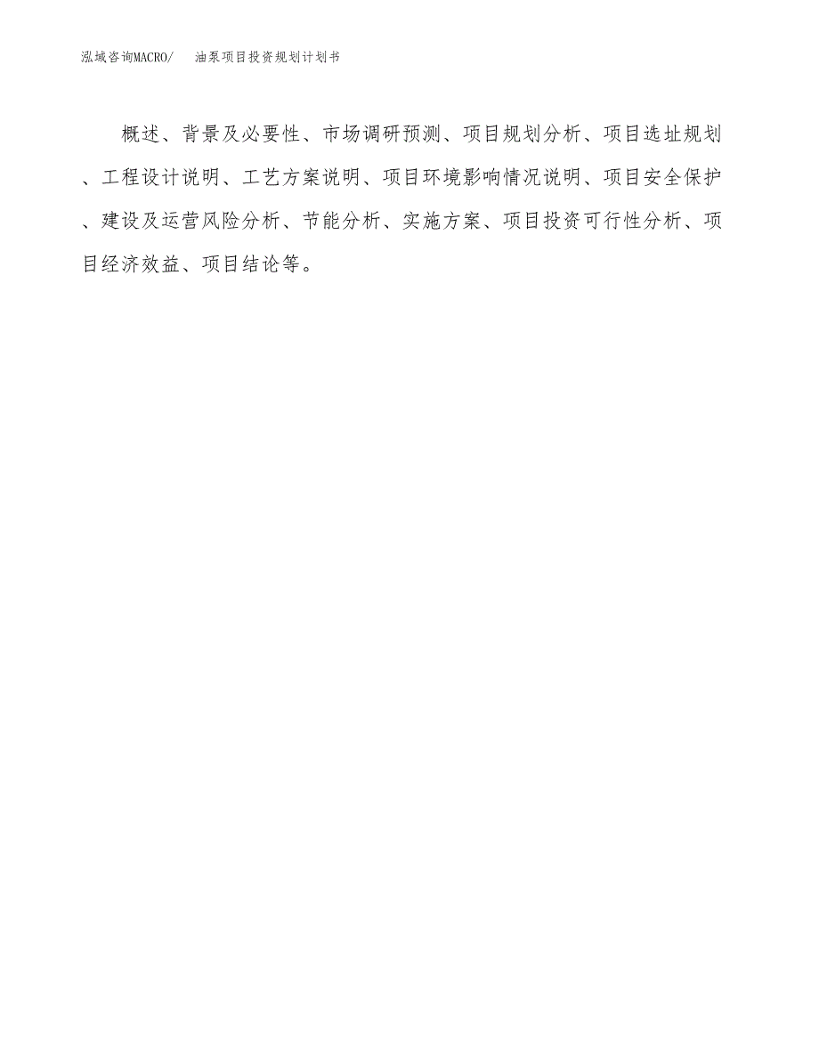 油泵项目投资规划计划书.docx_第2页