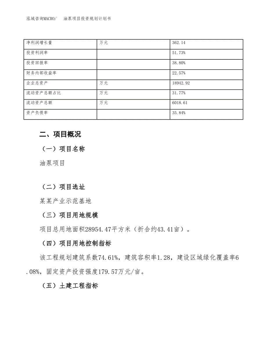 油泵项目投资规划计划书.docx_第5页