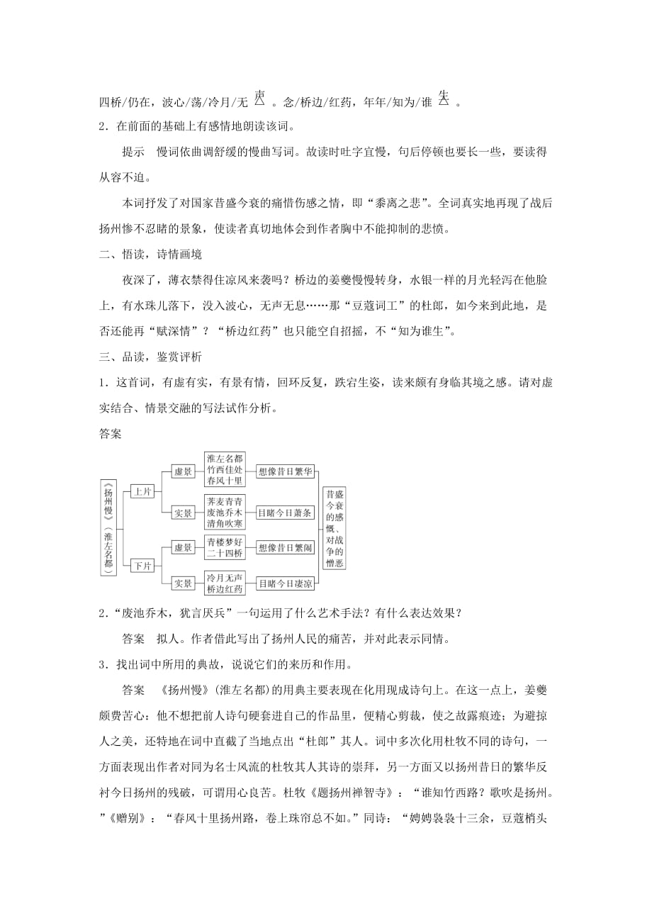 《扬州慢(淮左名都)》导学案_第2页