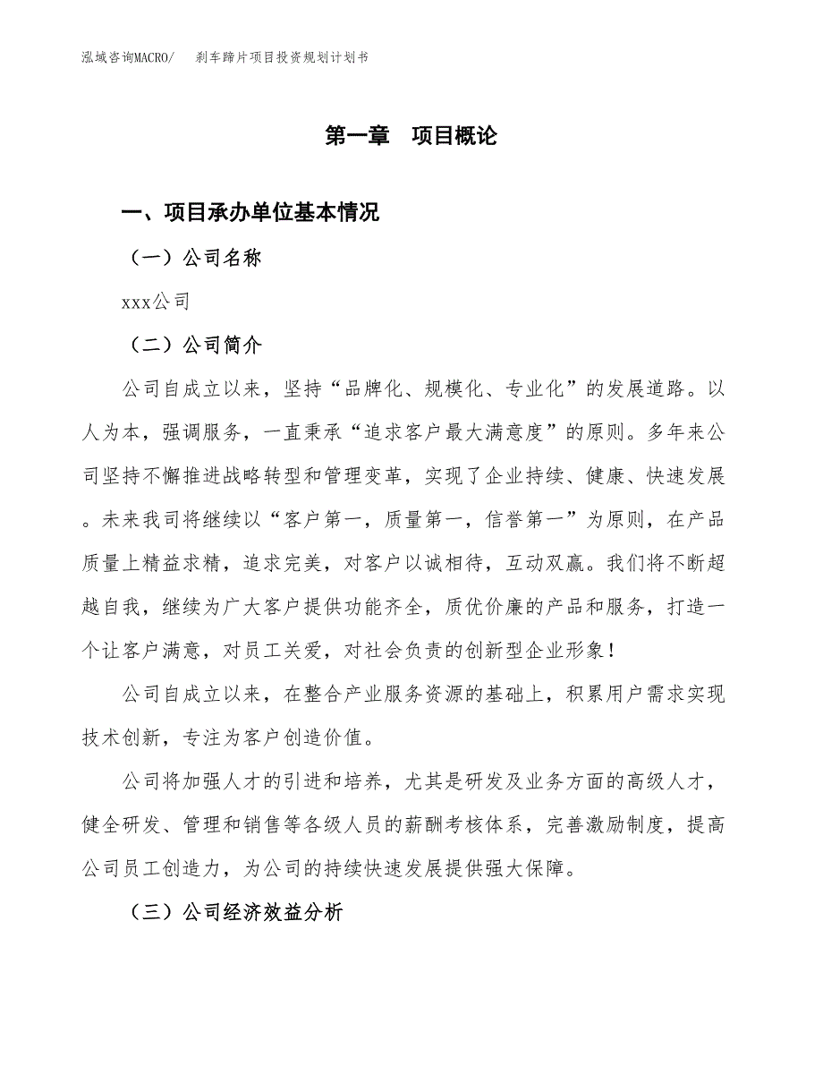 刹车蹄片项目投资规划计划书.docx_第2页