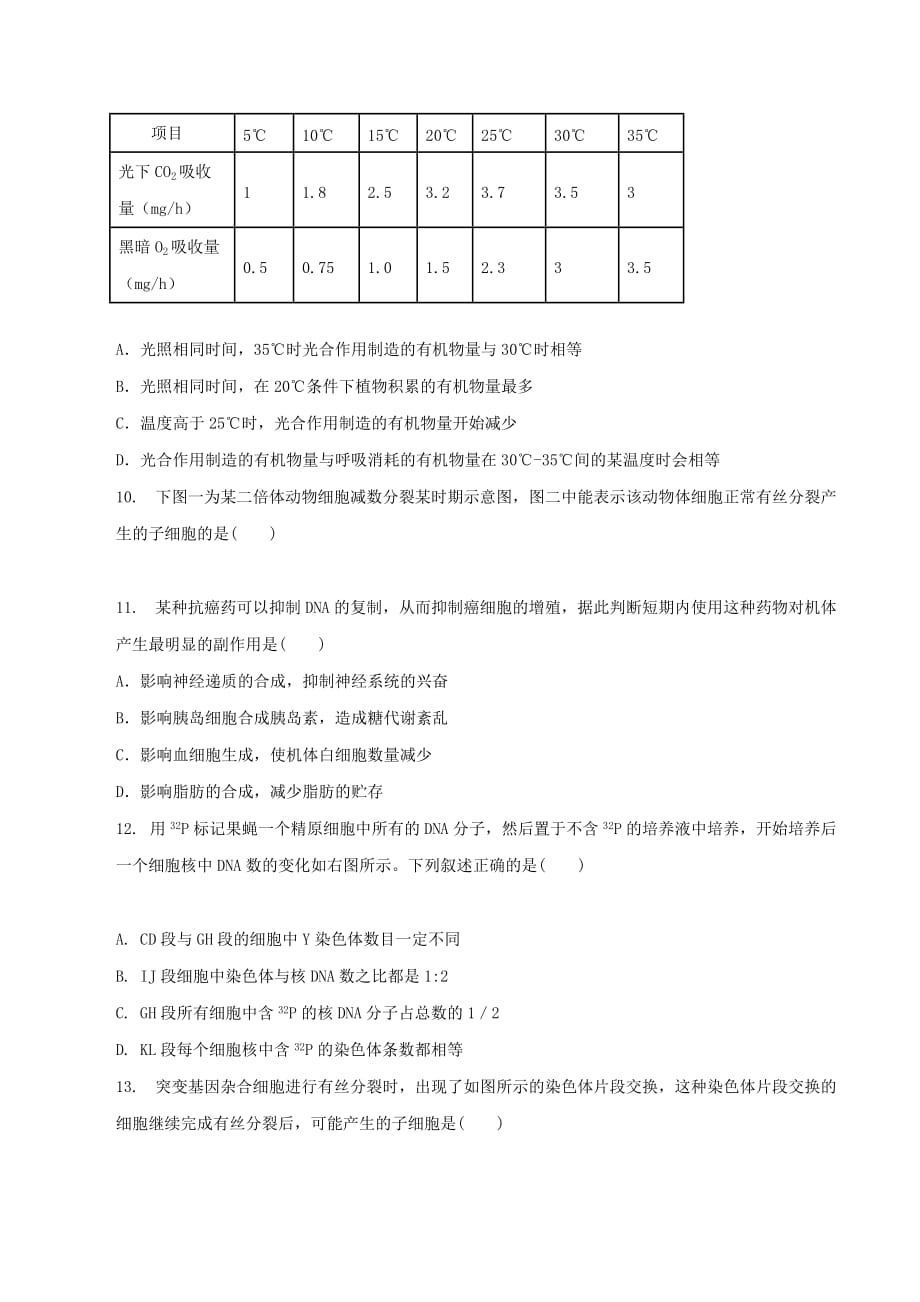 江西省、2016届高三上学期联考生物试题解析（原卷版）_第3页