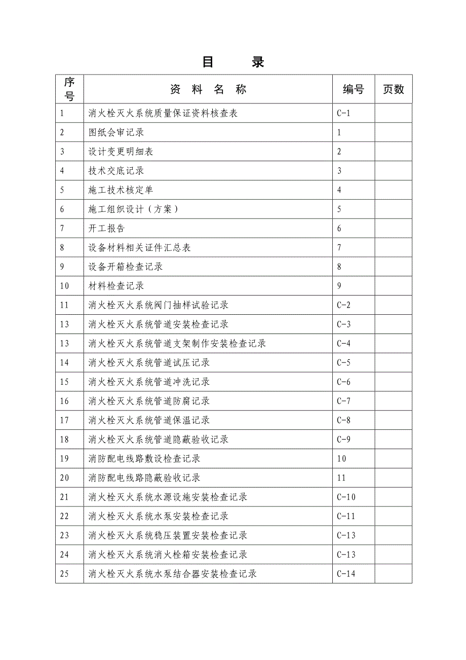 消火栓灭火系统施工安装质量记录_第2页