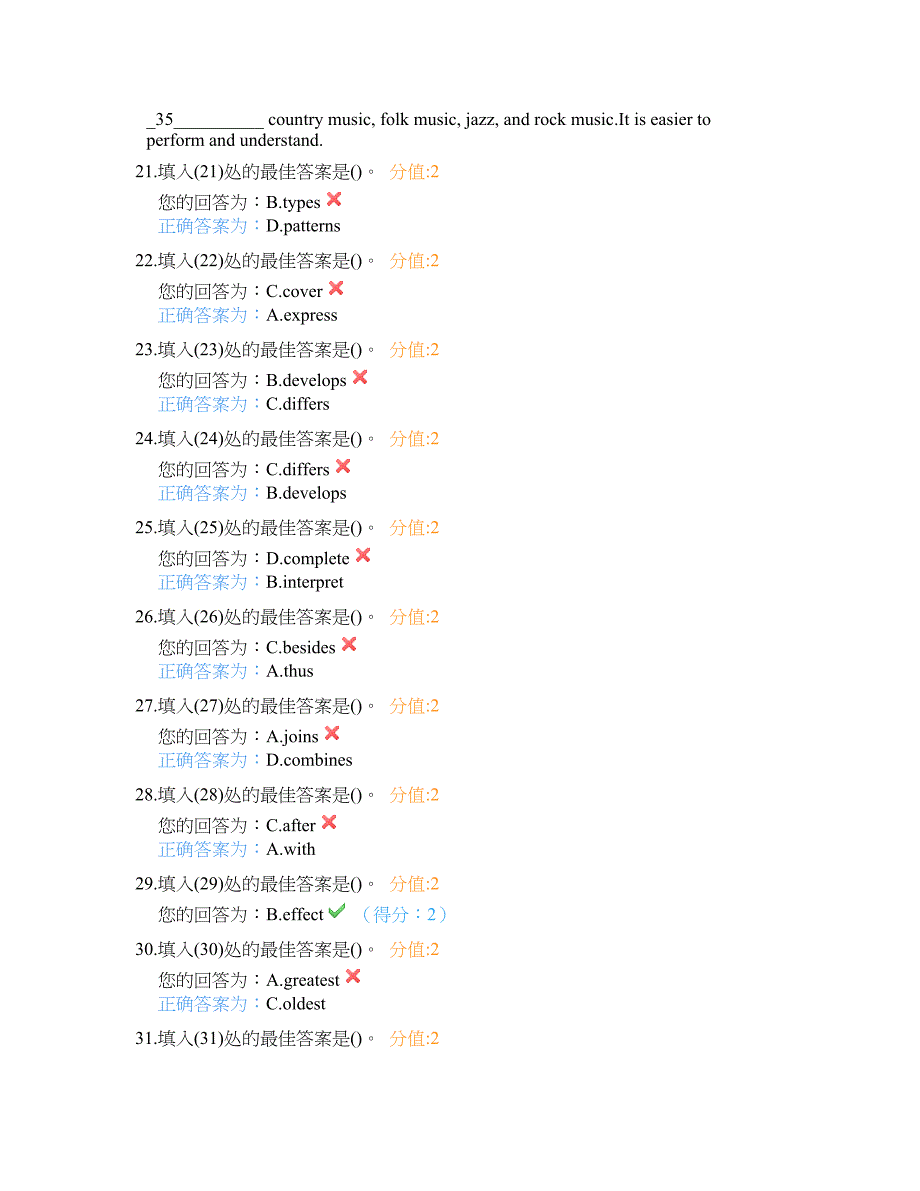 2017年成人高考专升本《英语》模拟二_第4页