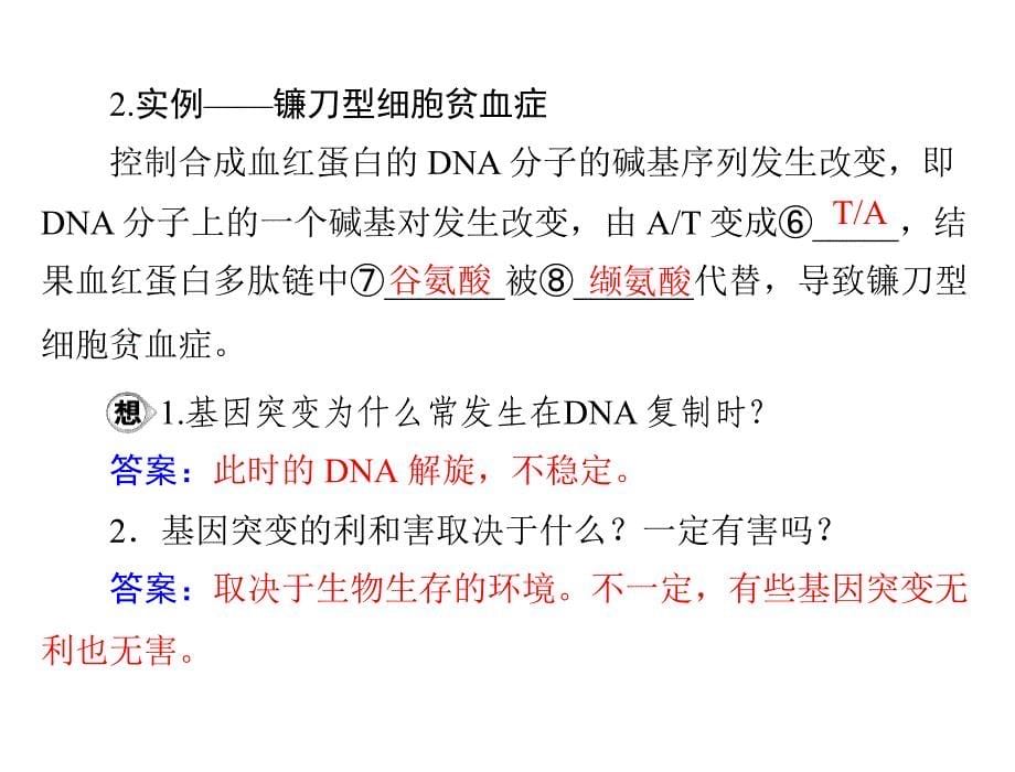 生物2013年高考复习课件：必修2-第5章-第1节-基因突变和基因重组_第5页