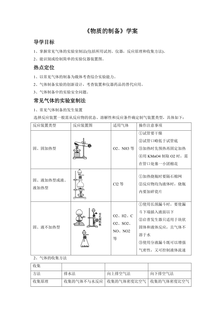 《物质的制备》学案2_第1页