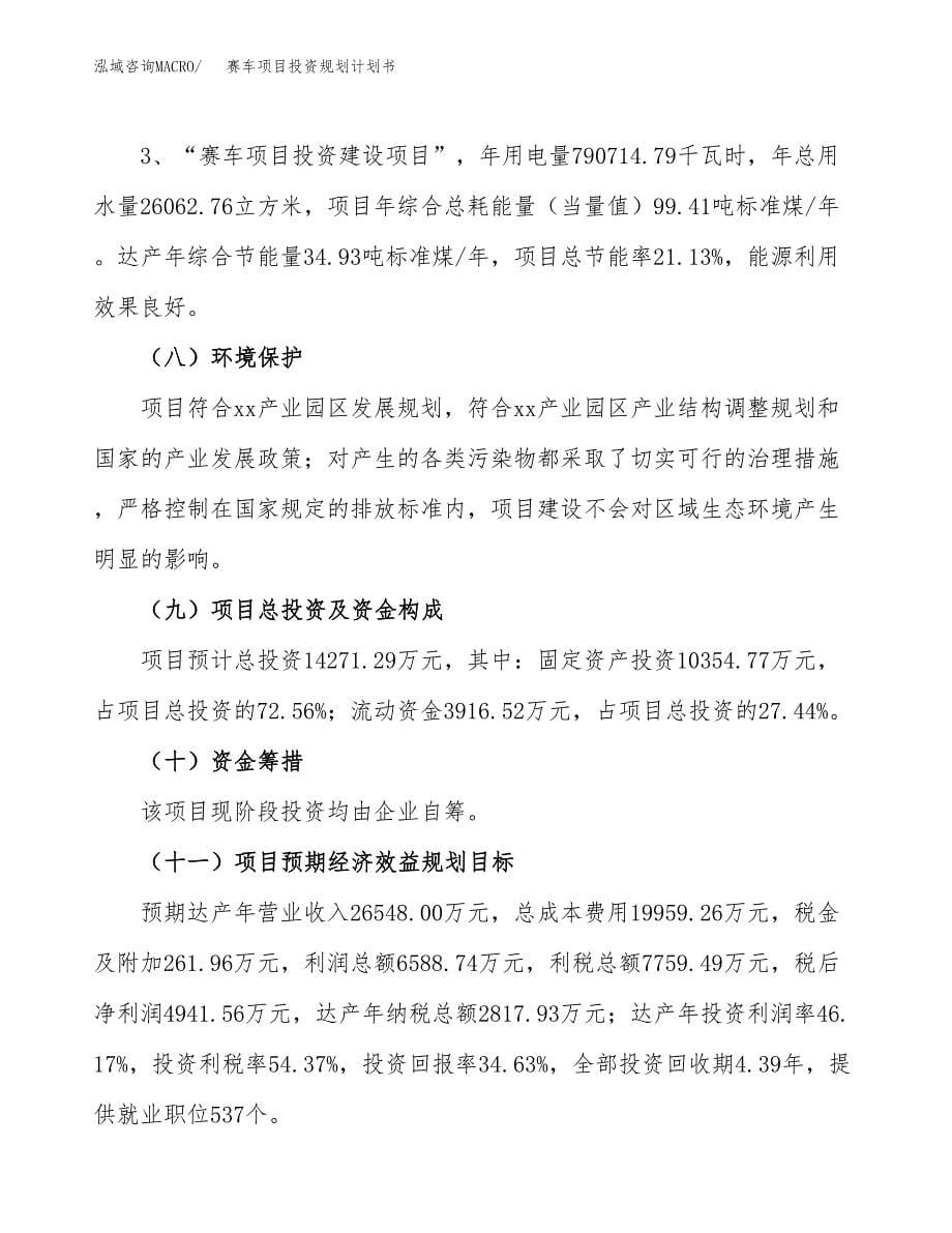 赛车项目投资规划计划书.docx_第5页