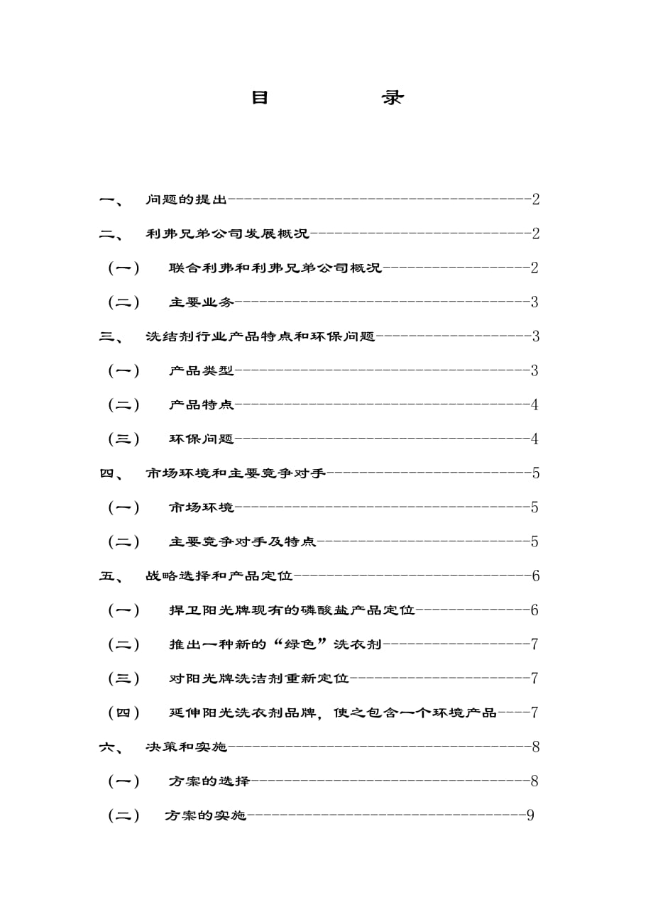 洗涤产品市场营销案例分析报告_第2页