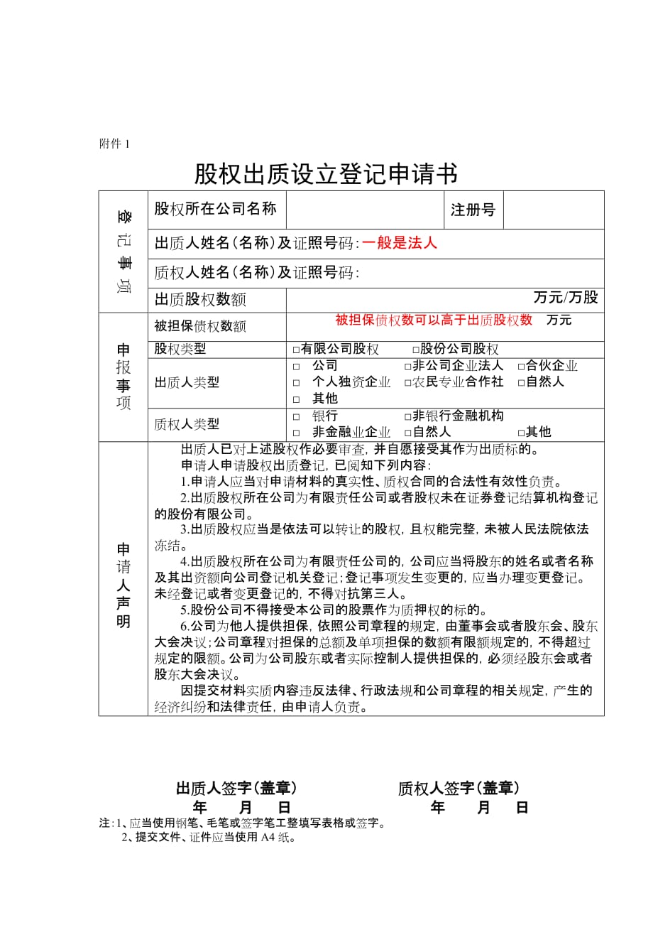 股权质押所需材料清单及办事流程_第3页