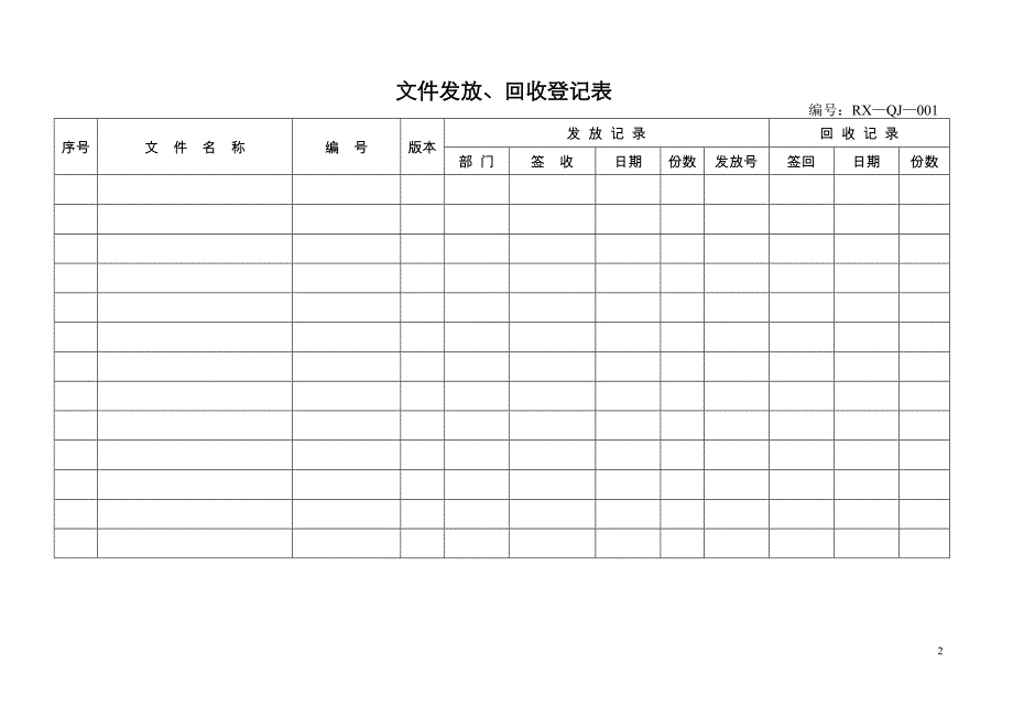 质量记录表格大全1_第2页