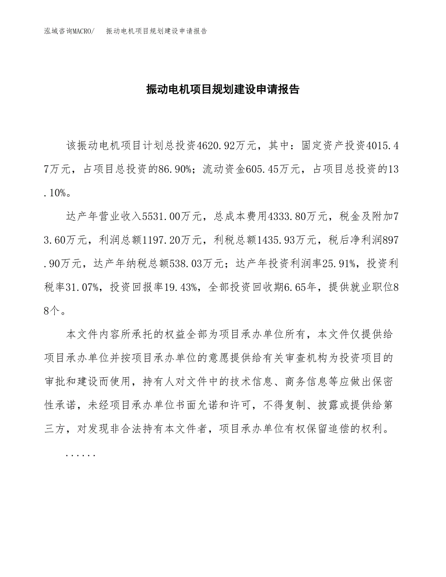 振动电机项目规划建设申请报告范文.docx_第2页