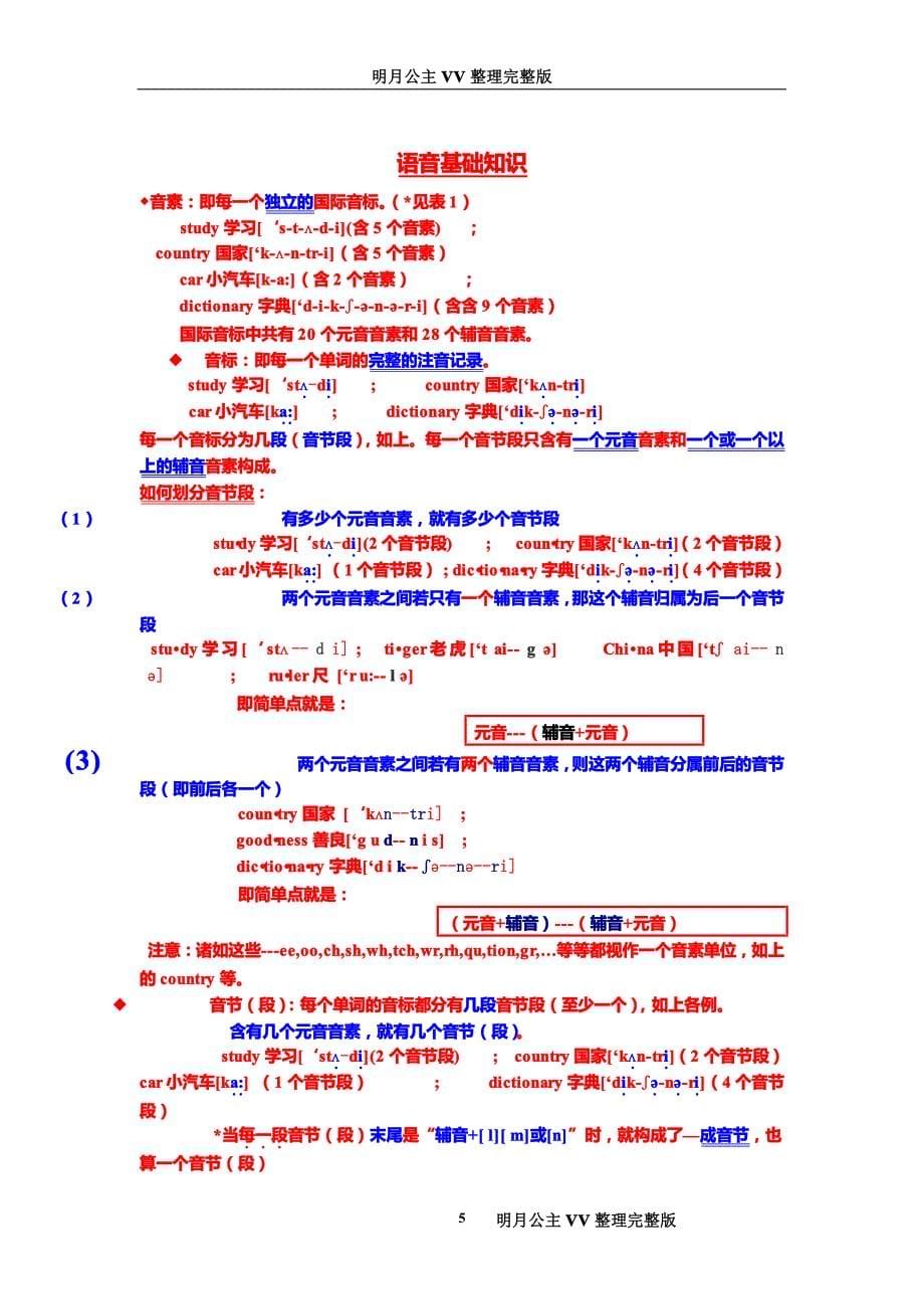 英语国际音标与语音知识总结_第5页