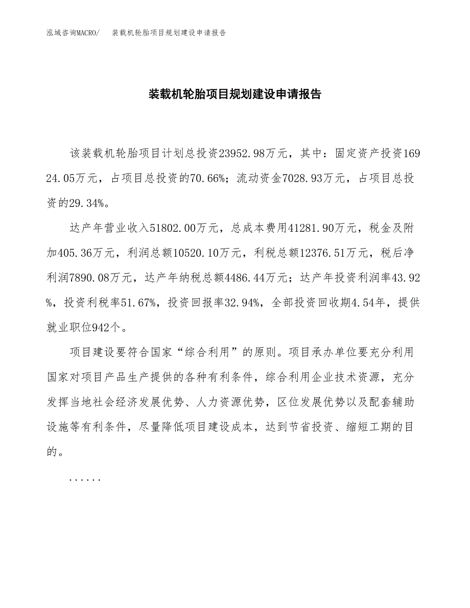 装载机轮胎项目规划建设申请报告范文.docx_第2页