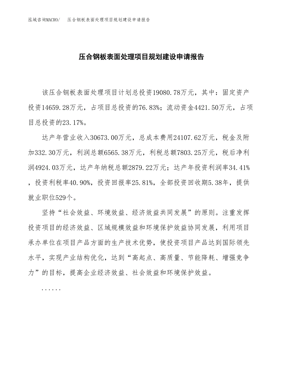 压合钢板表面处理项目规划建设申请报告范文.docx_第2页