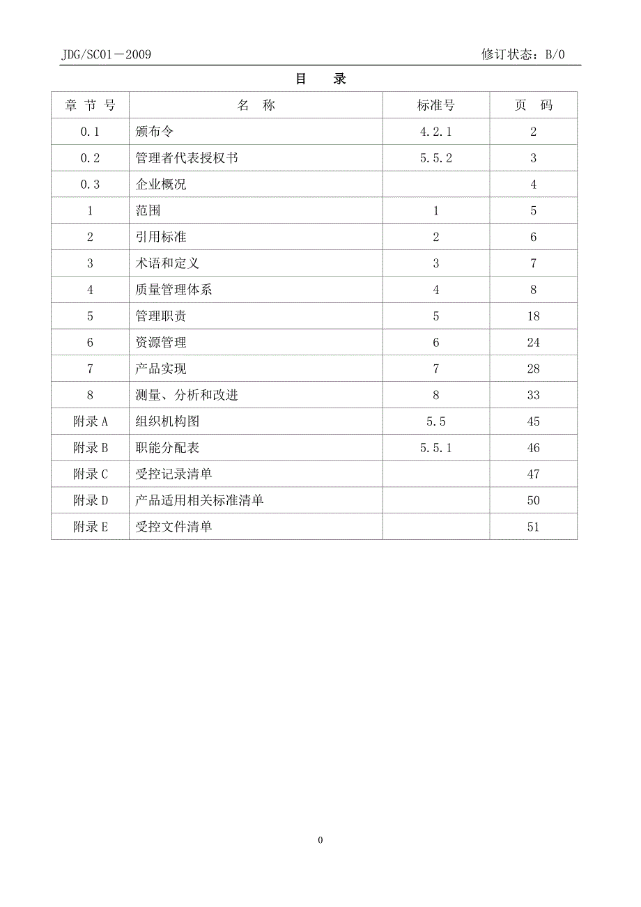 电力器材有限责任公司质量手册_第2页