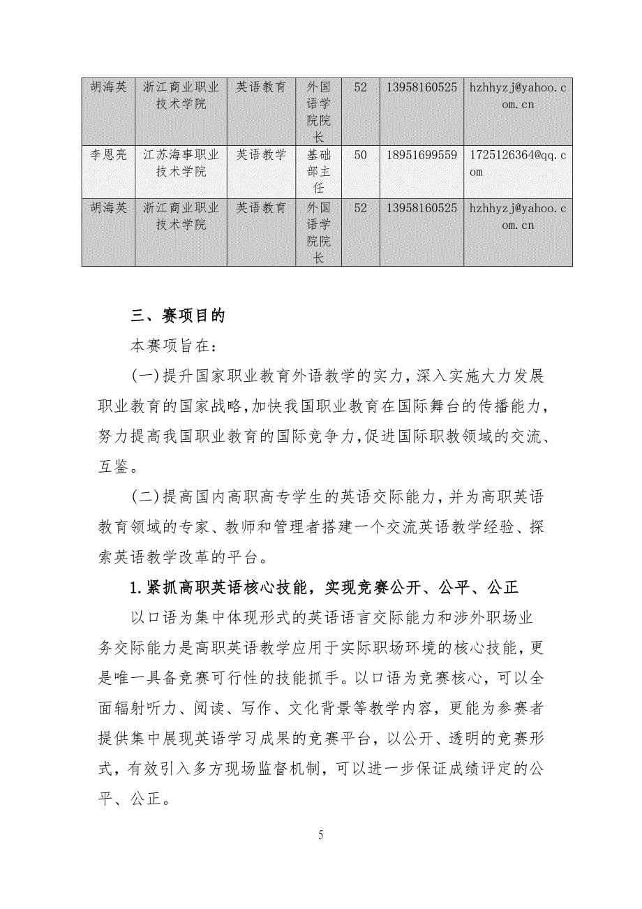 gz-2017045 英语口语(2017年全国职业院校技能大赛高职组英语口语申报方案修改稿)_第5页