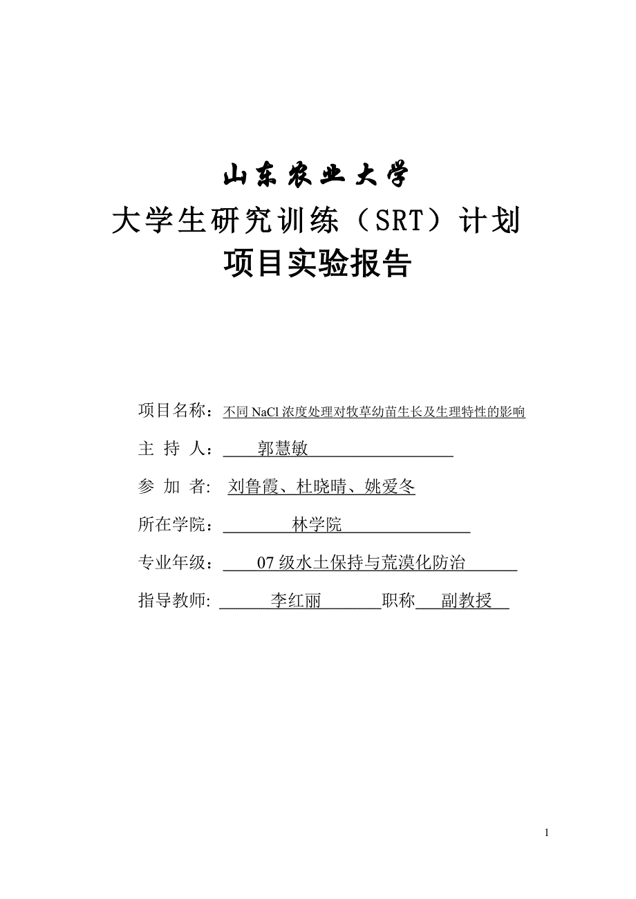 srt项目实验报告_第1页
