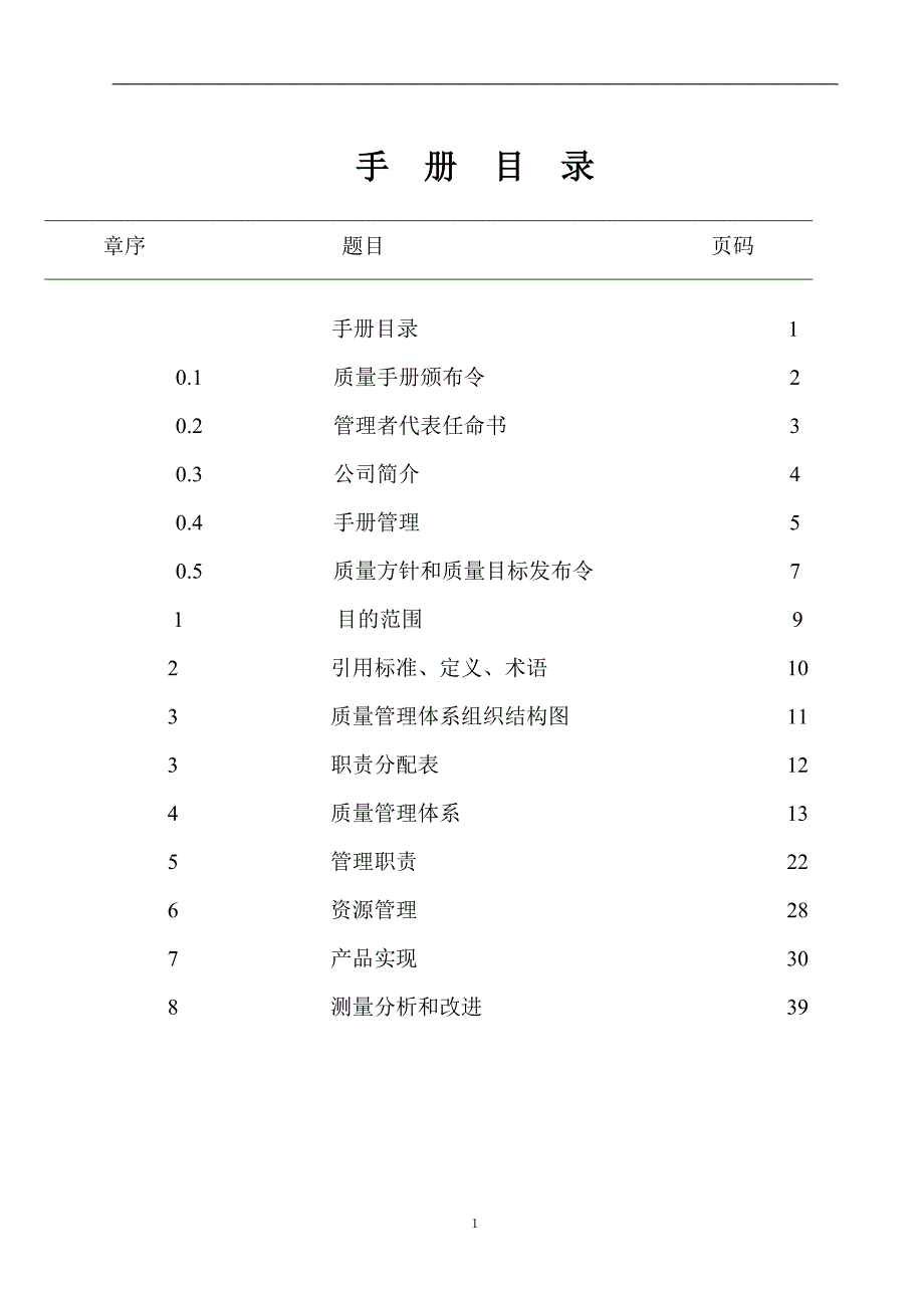 电焊钢管iso9001：2000质量手册_第1页