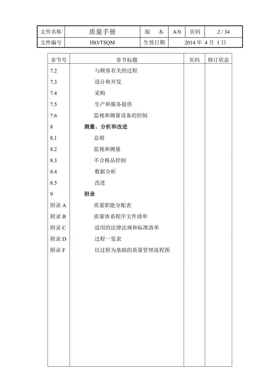 摩配件有限公司质量手册_第3页