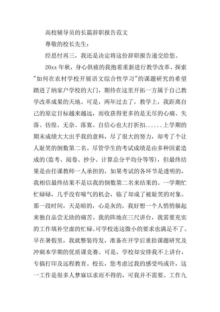 辞职报告怎么写长篇_第5页